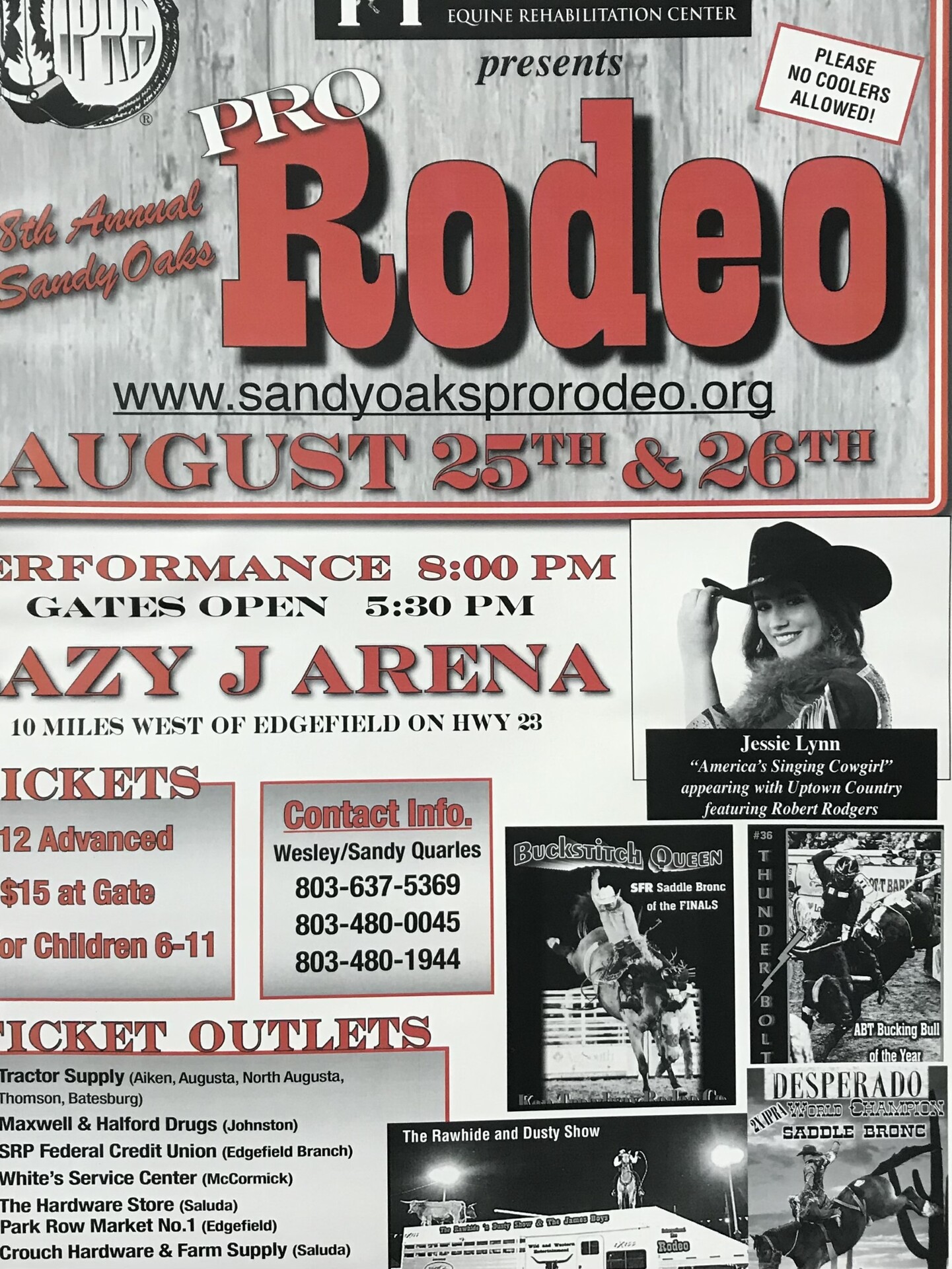 Sandy Oaks Pro Rodeo - Town of Edgefield, South Carolina